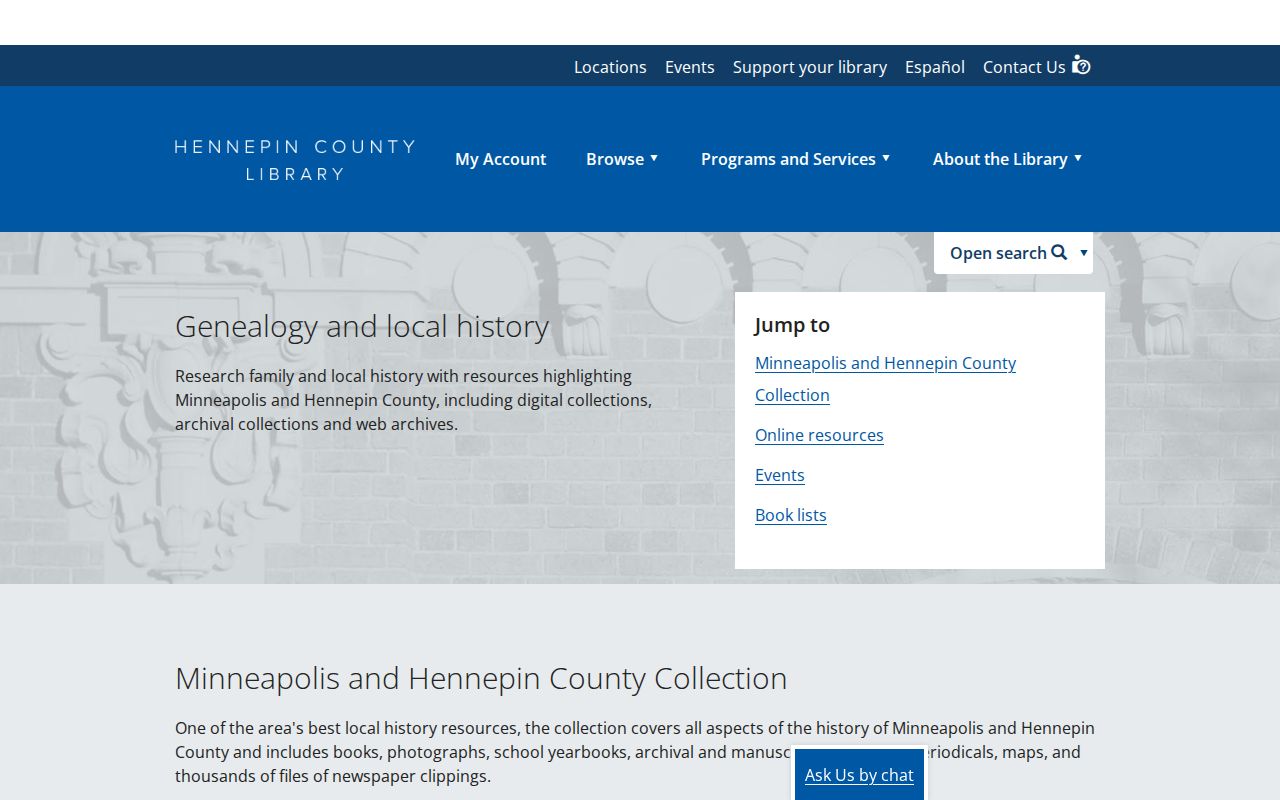 Golden Valley city directory local history research resources at HCLIB