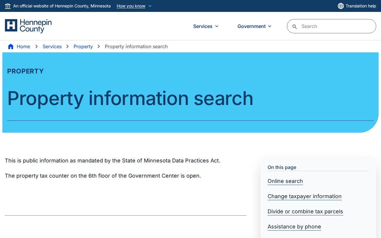 Golden Valley ZIP code directory Hennepin County Property Information Search gateway